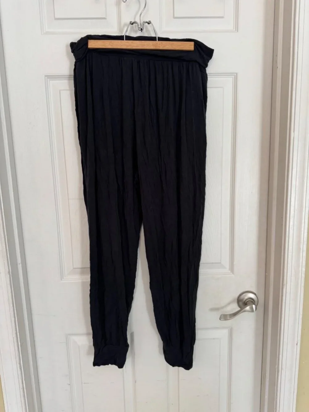 Athleta Black Studio Jogger Yoga Style Activewear Pants 446680 Large Comfort - Picture 7 of 11